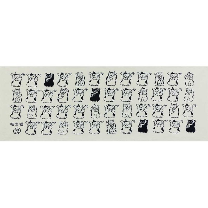京都手拭巾-猫系列-猫系列-招财猫 - 海报/装饰画/版画 - 棉．麻 