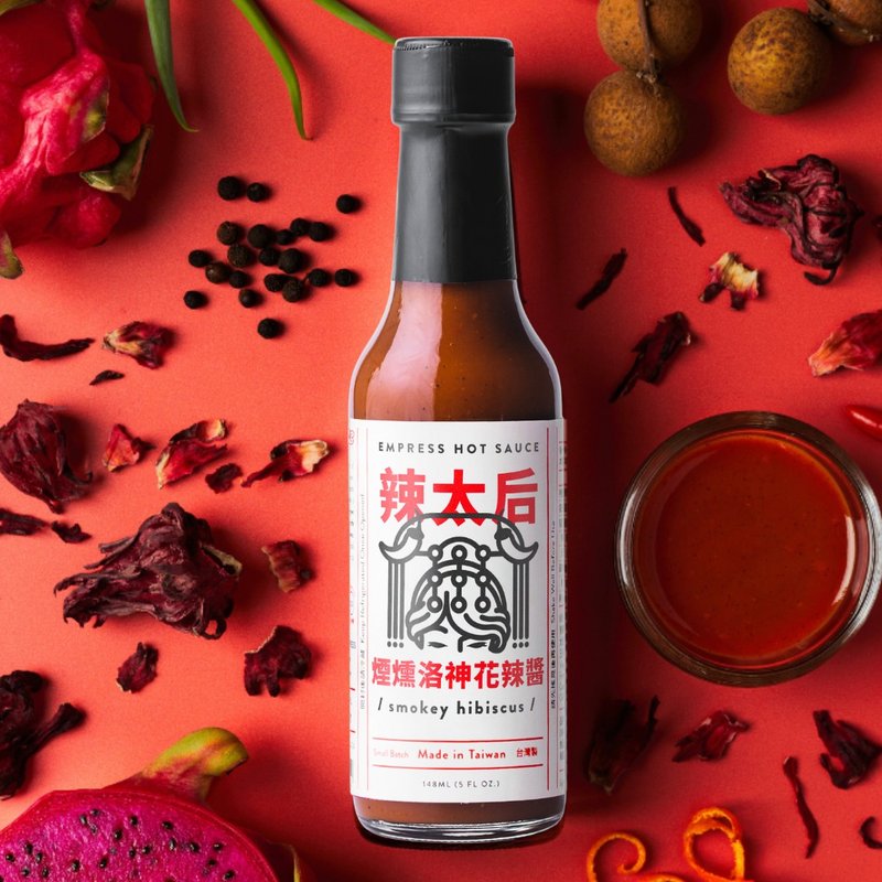 【辣太后】烟熏洛神花辣酱- 无油低卡 - 酱料/调味料 - 玻璃 红色