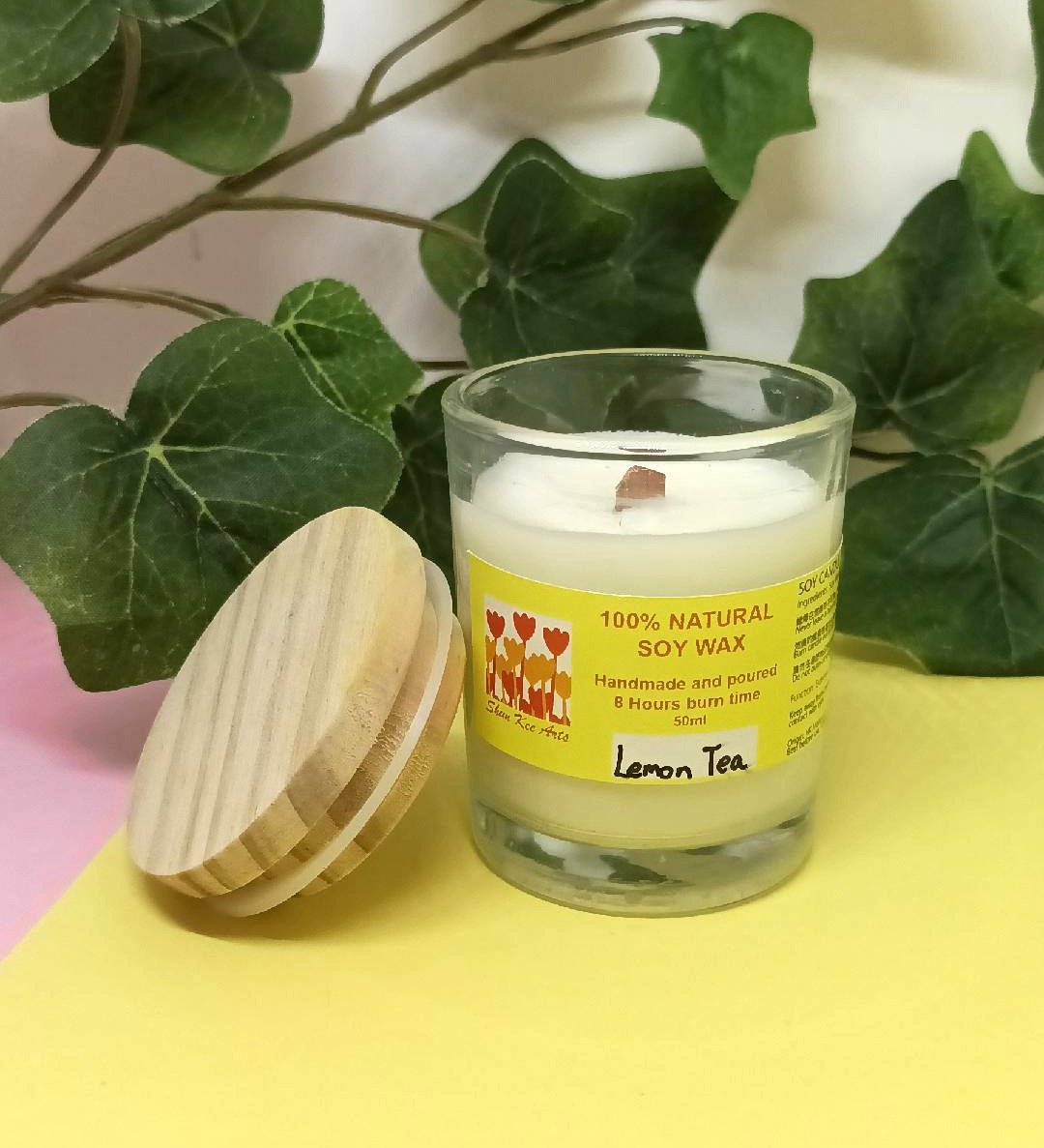 香薰大豆蜡烛杯 (田园) 50g - 蜡烛/烛台 - 玻璃 绿色