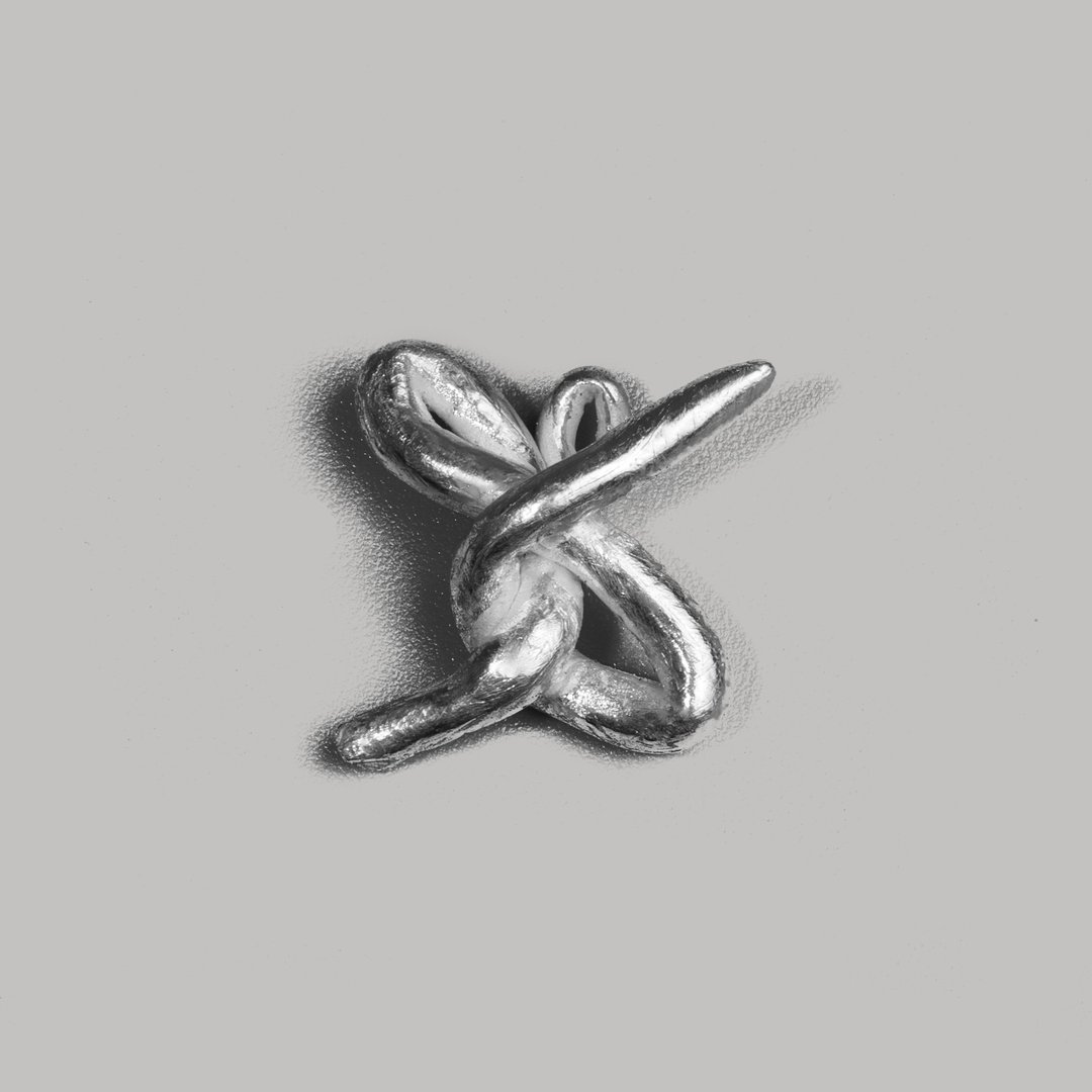 Knot Alphabet 字母坠饰，99.99 纯银 (仅坠饰) / X / - 其他 - 纯银 银色