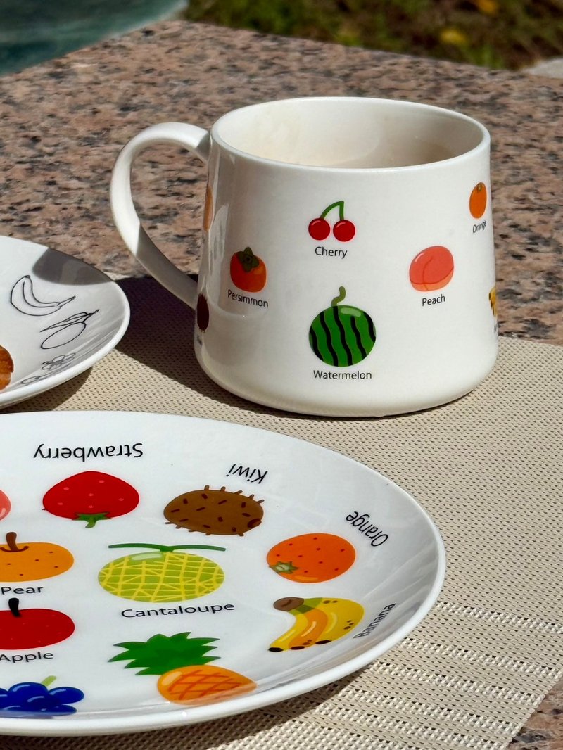 果果乐园杯盘组 (一杯二盘) - 咖啡杯/马克杯 - 瓷 白色