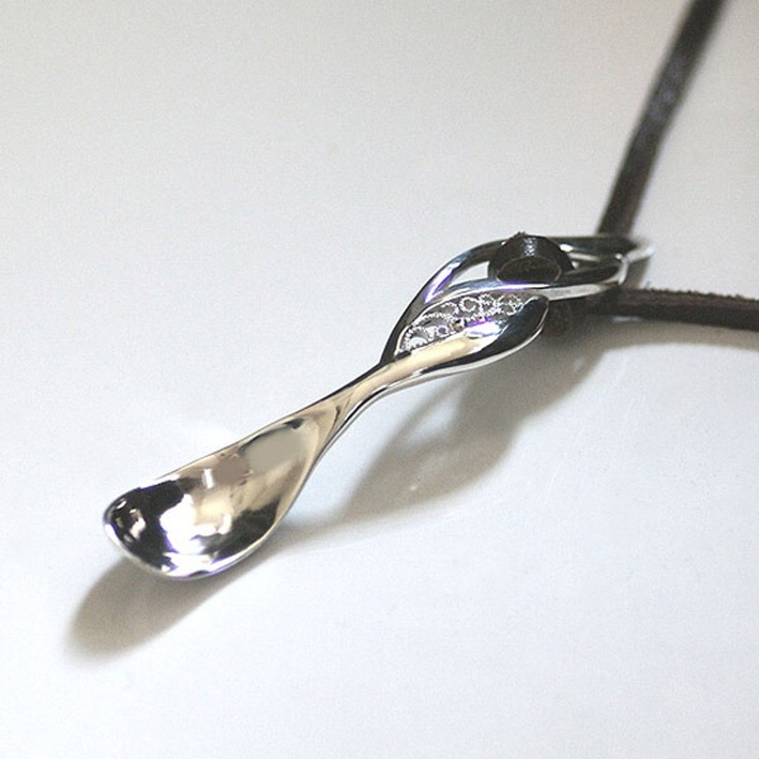 Baby spoon pendant Baby spoon [Free shipping] [Birth gift] Silver spoon Silver spoon Baby gift - 满月礼盒 - 其他金属 银色