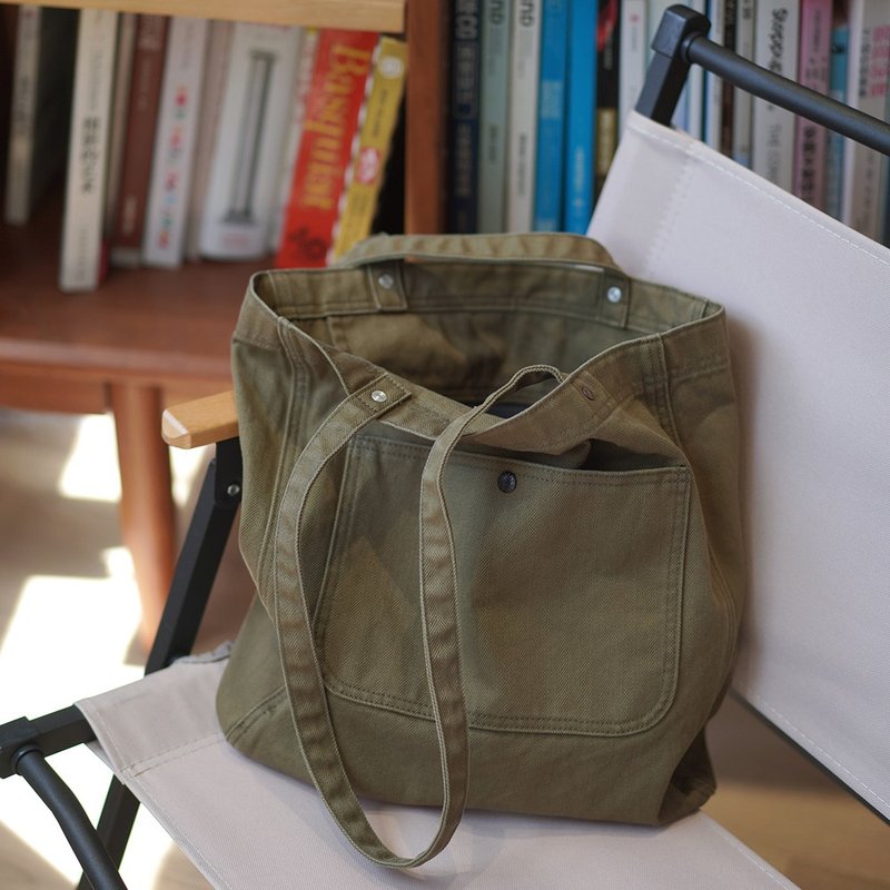 猫西CATWEST原创设计日系全棉单肩包布包秋冬新通勤托特包简约款 - 侧背包/斜挎包 - 棉．麻 