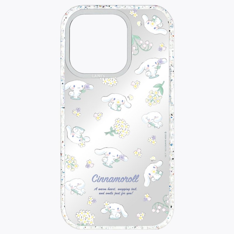 大耳狗喜拿 镜面小花 磁吸版 透彩框 iPhone 16 15 14 13 Pro Max - 手机壳/手机套 - 环保材料 银色