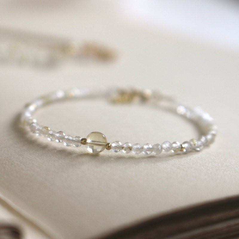 手环 11月诞生石 黄水晶 - 安心 - - 手链/手环 - 宝石 黄色