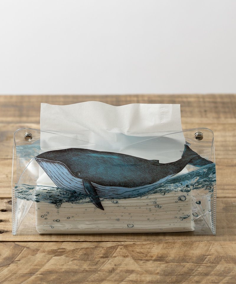 透明面纸盒乙烯基 S. Whale/ 动物 14 - 纸巾盒 - 其他材质 透明