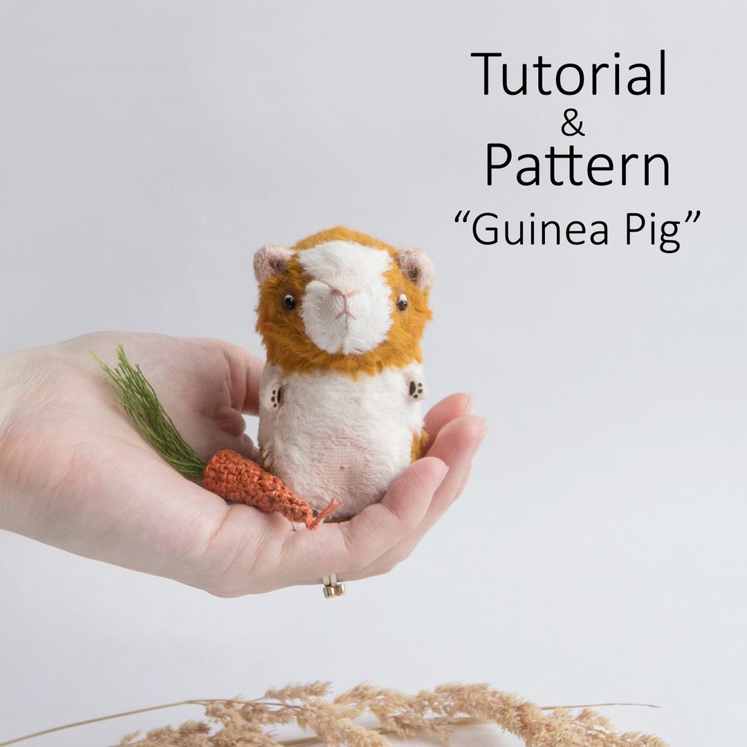 Guinea Pig Tutorial - Soft Doll 8cm - Tutorial and Pattern PDF - 手工艺教程/工具书 - 其他材质 