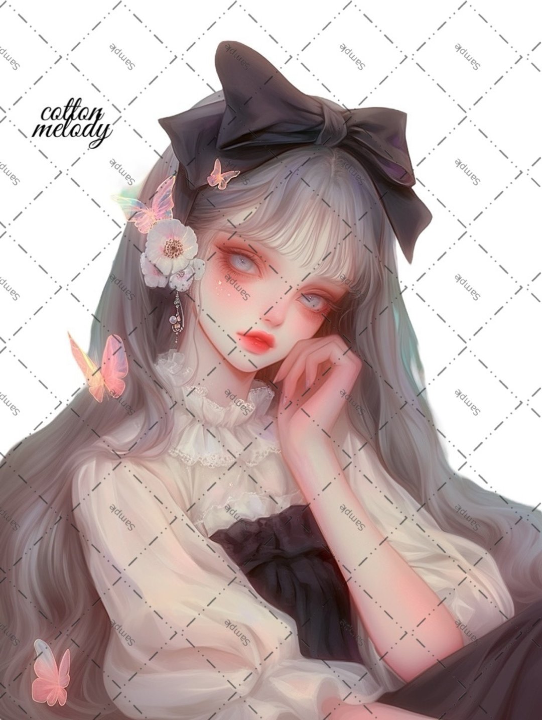 original sticker no.1801 人物贴纸 原创贴纸 原创人物贴纸 装饰贴纸 cotton melody - 贴纸 - 纸 