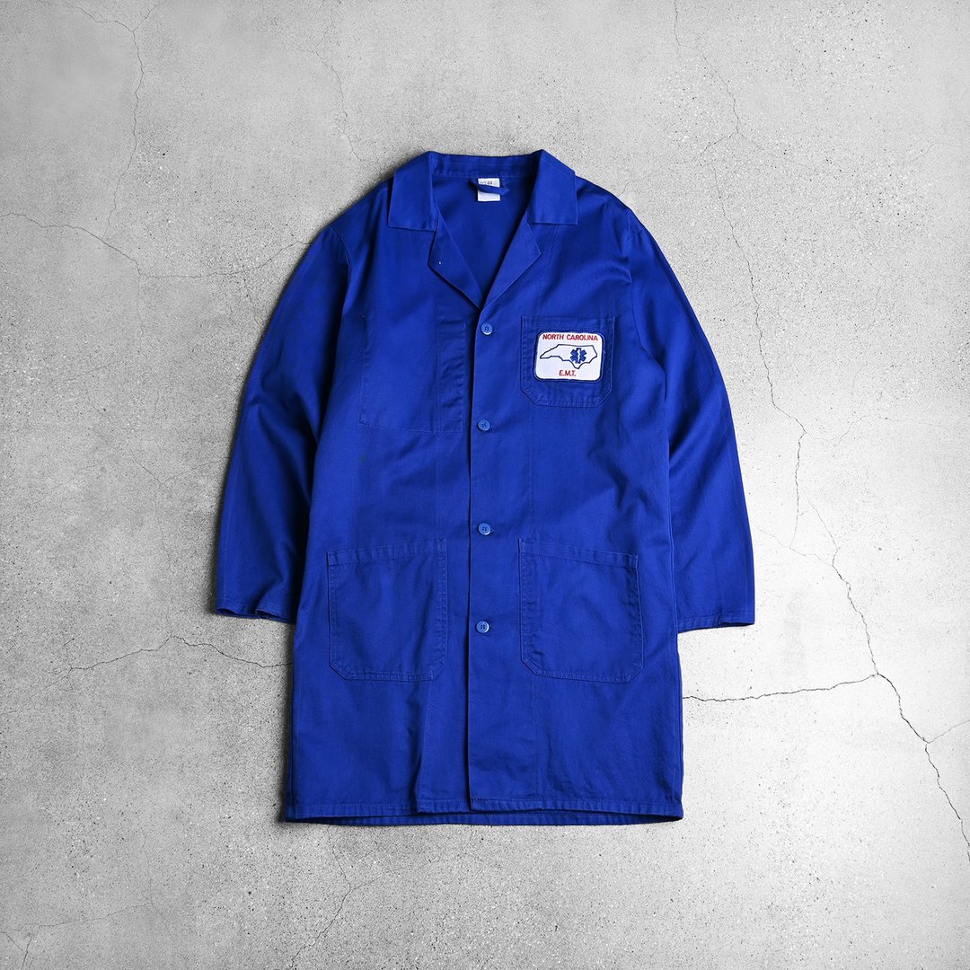 欧洲蓝染工装外套 / Vintage 古着 - 男装外套 - 棉 蓝色
