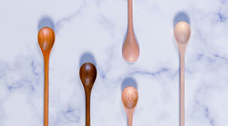 北欧风搅拌匙-椭圆  2入组 - 餐刀/叉/匙组合 - 木头 