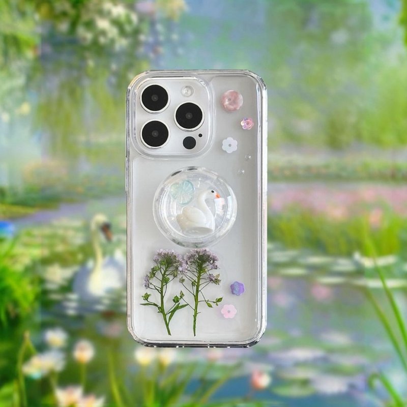 静谧花园 树脂手机壳与支架套装 - 手机壳/手机套 - 塑料 粉红色