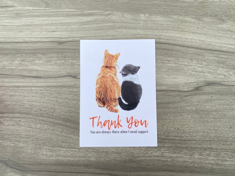 猫咪好朋友/明信片 - 卡片/明信片 - 纸 白色