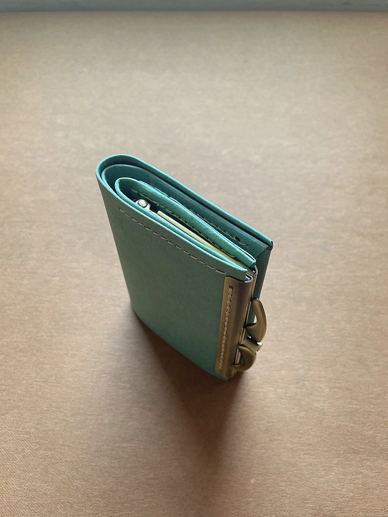 - 水洗纸口金短夹 /-*雺色*2025新品*素食纸皮革 - 皮夹/钱包 - 纸 