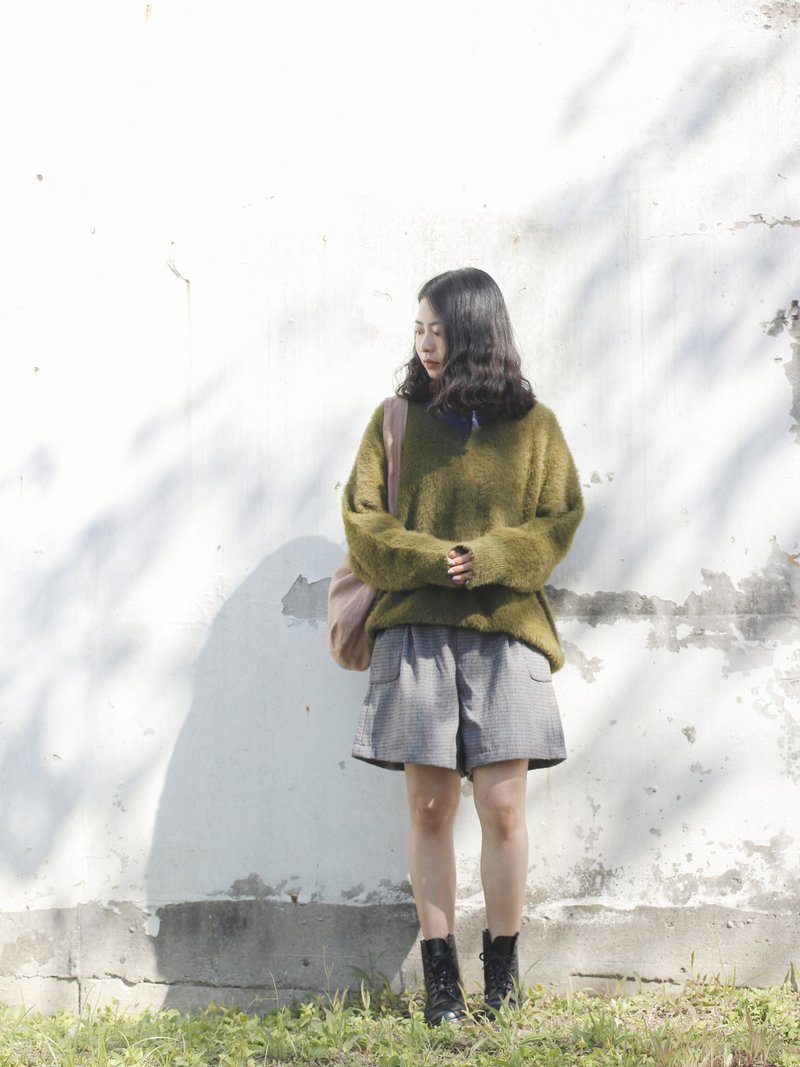 毛料短裤裙 - 其他 - 羊毛 灰色