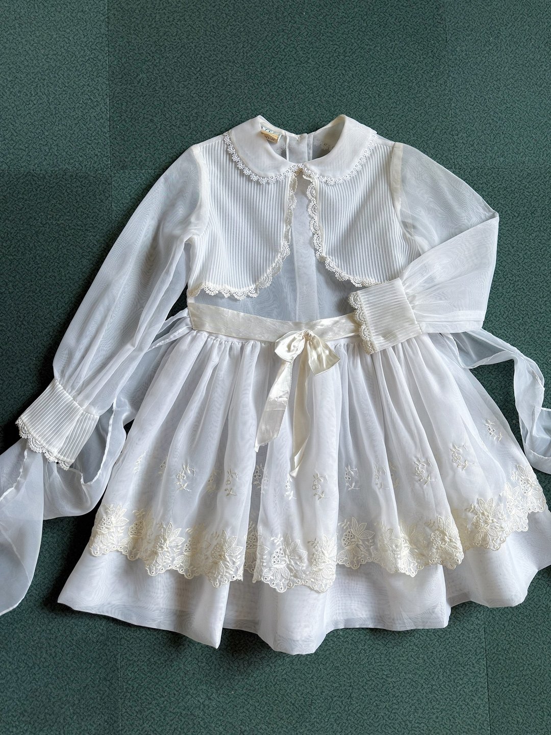 size 7 Child vintage 玻璃纱假两件式套装款 - 洋装/连衣裙 - 其他材质 
