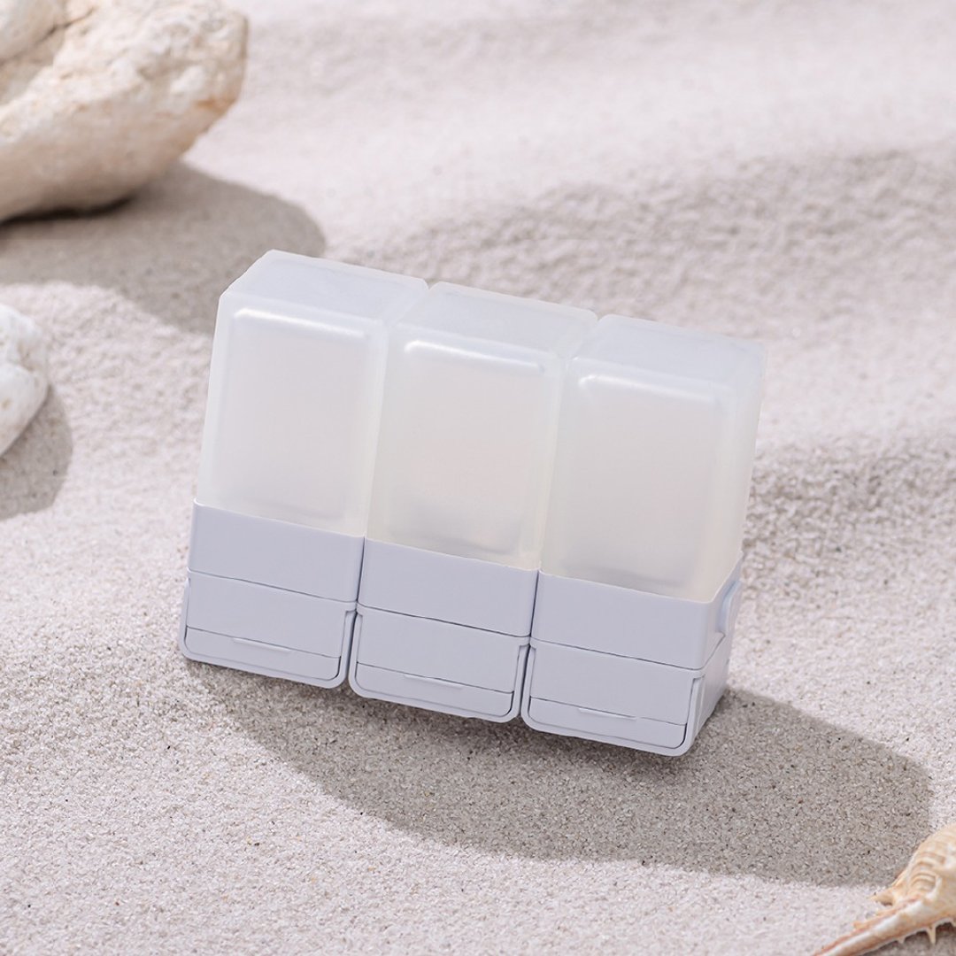 Suzzi 积木旅行分装瓶 希腊白S 50ml-三件旅行组 - 收纳用品 - 硅胶 白色