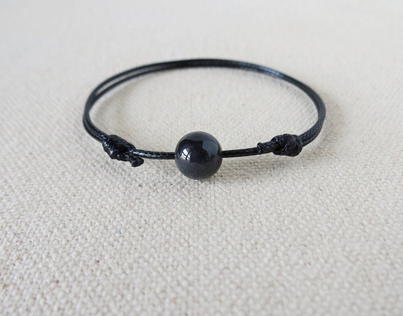 本命年【幸运石】乌鸡翡翠韩国蜡线手链*Lgc24*招财、开运 - 手链/手环 - 宝石 绿色