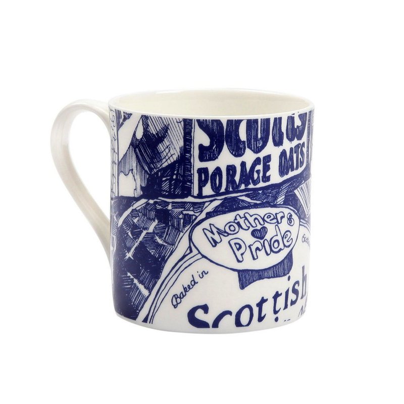 英国Gillian Kyle苏格兰早餐普普风图腾 马克杯-现货 - 其他杯子 - 瓷 蓝色
