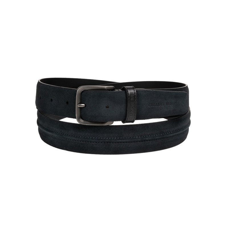 CERRUTI 1881 限量3折  顶级小牛皮皮带 全新专柜展示品 - 皮带/腰带 - 真皮 蓝色