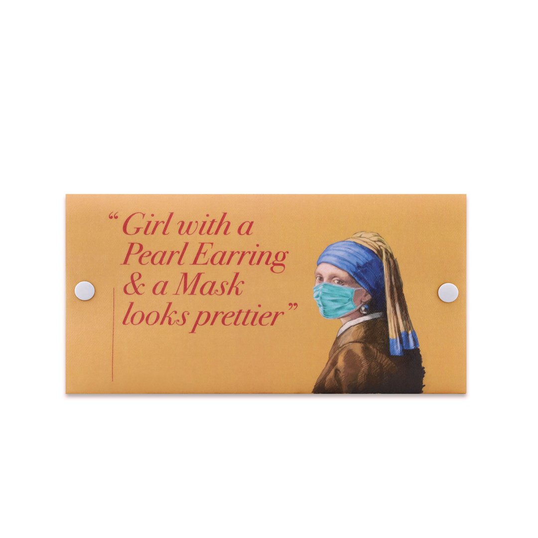 定制化礼物MASKfolio L长版口罩套 名画系列 - Pearl Earring - 口罩 - 纸 