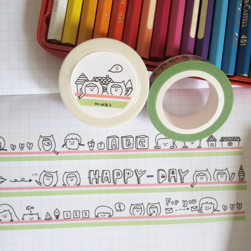 Ning's纸胶带-分隔线小插图款 - 纸胶带 - 纸 