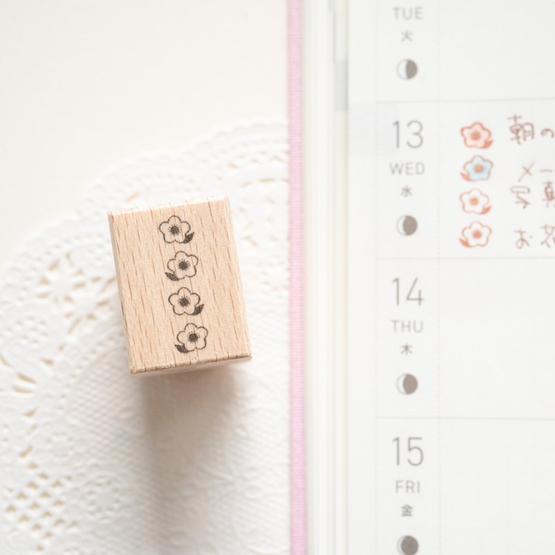 印章 - 列表用小花 - 印章/印台 - 橡胶 咖啡色