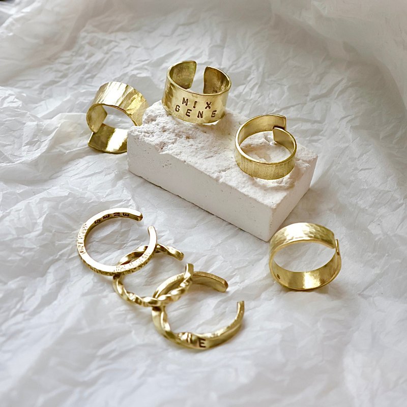 典华优惠券|黄铜双人方案/台北手作戒指-大稻埕/文化币/2023七夕 - 金工/饰品 - 铜/黄铜 