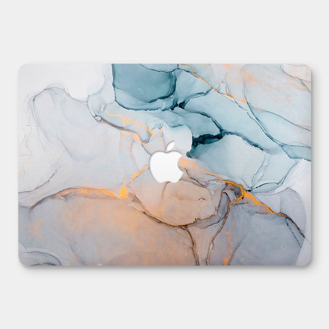 蓝粉仿金边大理石 MacBook 超轻薄防刮保护壳 RS912 - 平板/电脑保护壳 - 塑料 蓝色