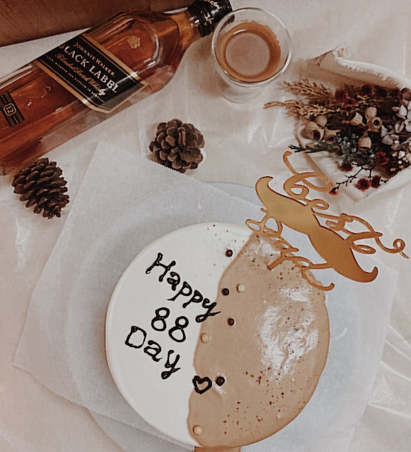 香橙威士忌咖啡慕斯戚风/可代写卡片 - 蛋糕/甜点 - 新鲜食材 