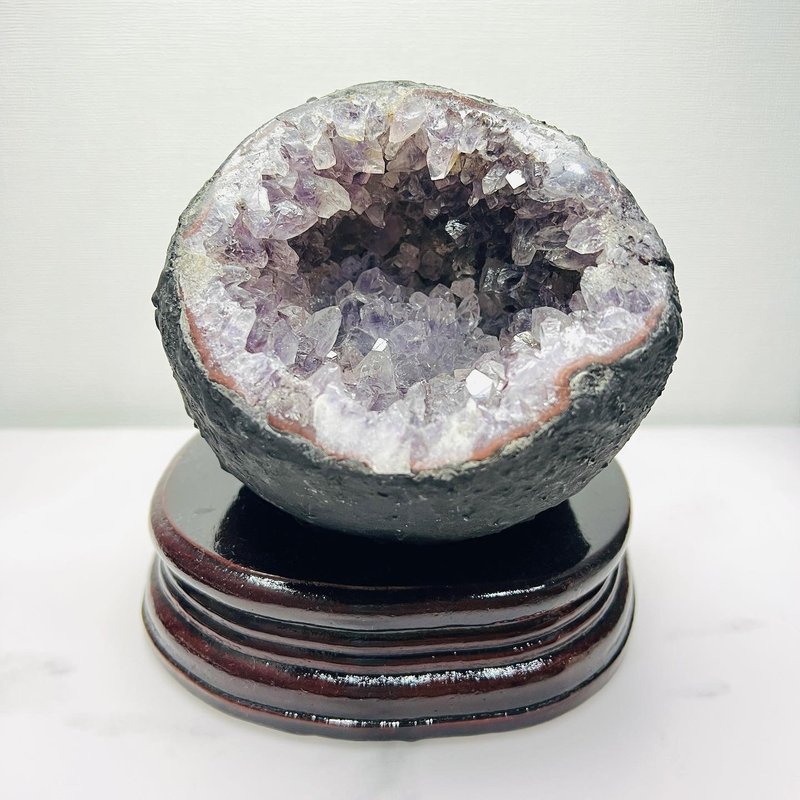 紫晶钱袋子连订造底座 | 水晶 | 水晶摆件 - 摆饰 - 水晶 紫色