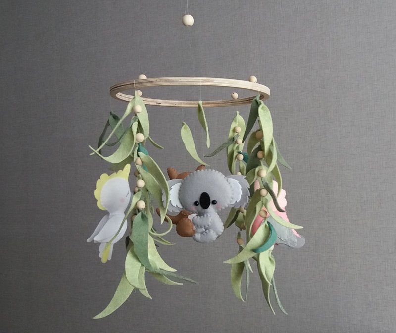 Koala mobile, Eucalyptus mobile, Australian baby mobile, Hanging mobile - 其他 - 其他材质 多色