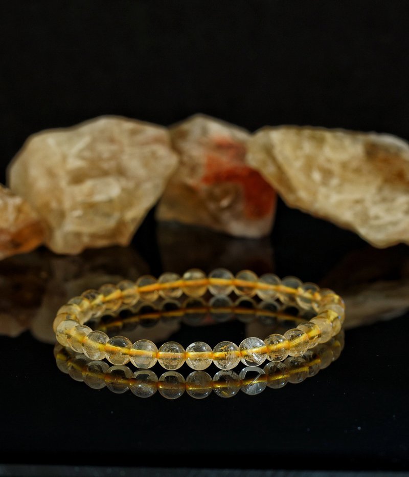 入门级黄水晶 6mm 手链 ( Citrine 6mm Bracelet ) - 手链/手环 - 水晶 