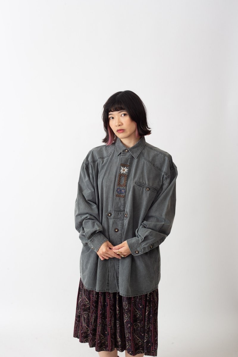 提洛尔衬衫.Tyrolean Shirt【初恋贩卖所】Vintage.A1021 - 女装衬衫 - 棉 