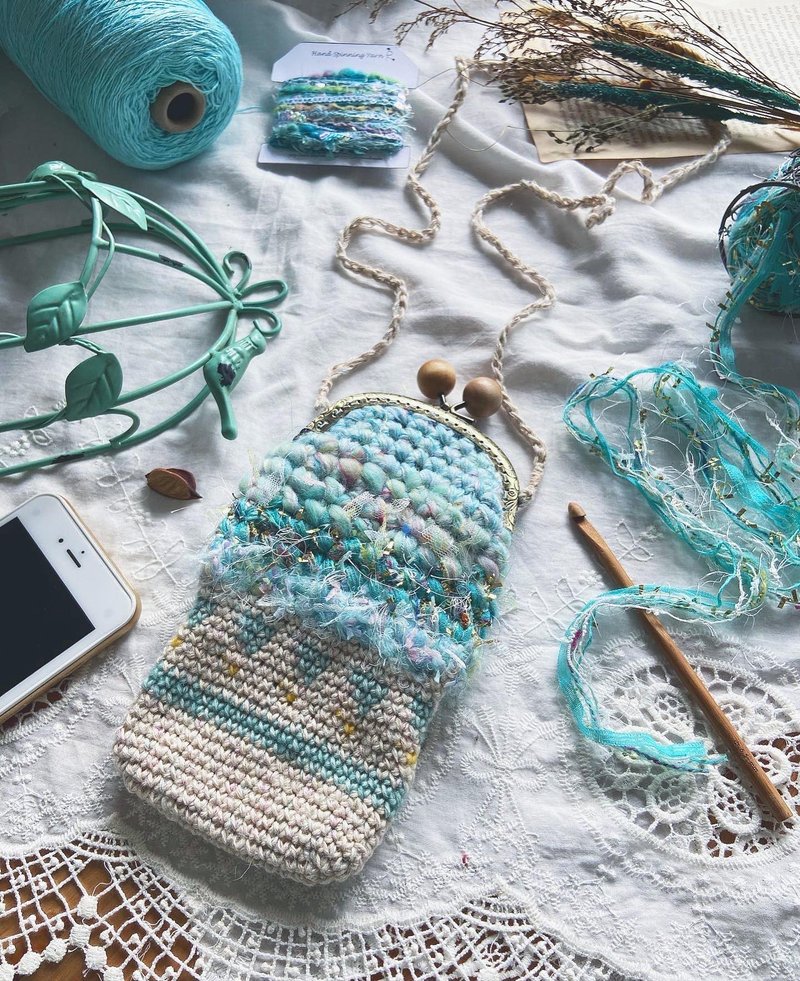 质感彩纱手机袋材料包套装 (备有多色选择) - 编织/刺绣/羊毛毡/裁缝 - 其他材质 多色