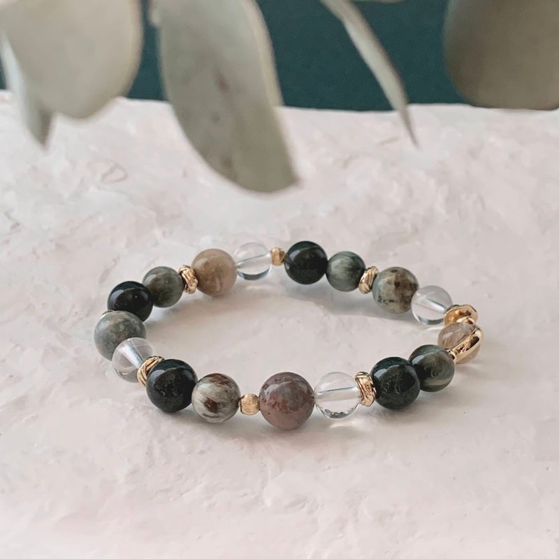 走在山林间/ 14K包金天然水晶能量手链/ 定制礼物 - 手链/手环 - 水晶 