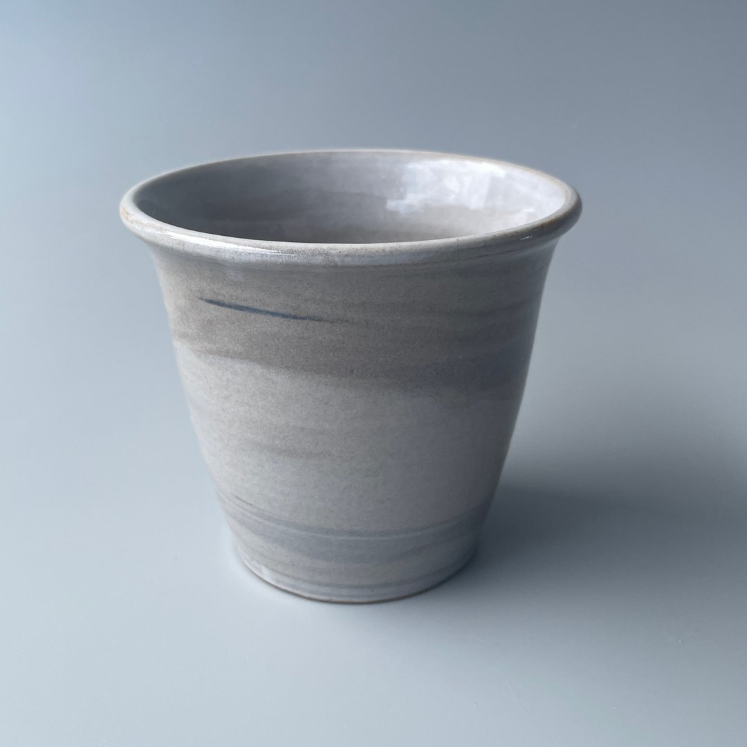 @studio_florero 绞胎握杯 练り上げ 汤吞み - 茶具/茶杯 - 陶 灰色