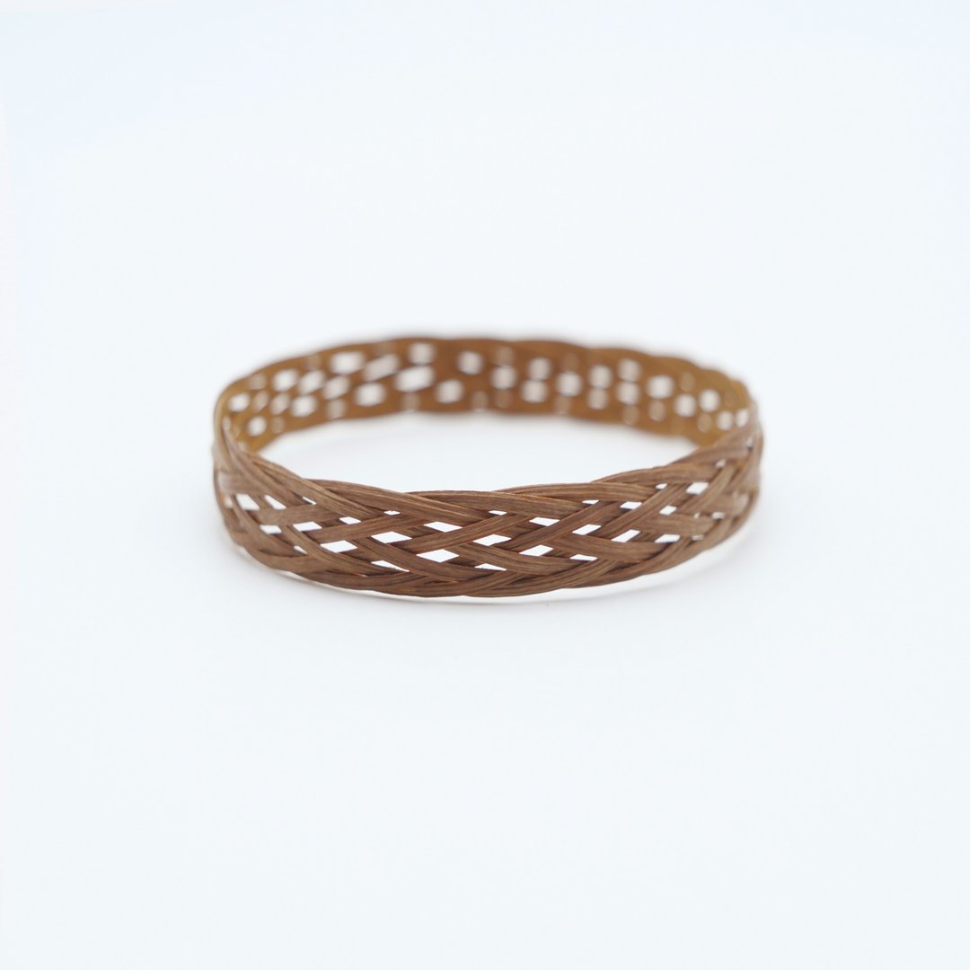Rattan bangle/Brown(S) - 手链/手环 - 环保材料 咖啡色