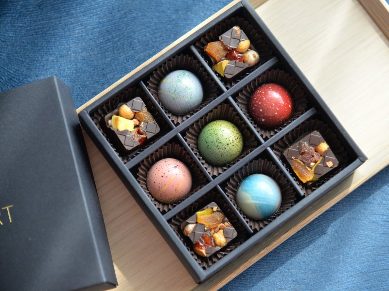 玩味系列。9入手制Bonbon巧克力礼盒 - 巧克力 - 新鲜食材 