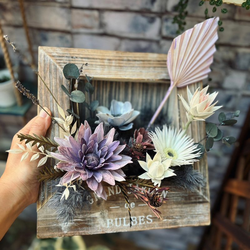 索拉花 自制木盆花 优雅的壁画 低调奢华 - 摆饰 - 植物．花 