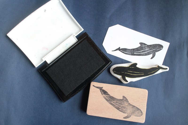 鲸豚印章 短肢领航鲸 - 印章/印台 - 橡胶 灰色