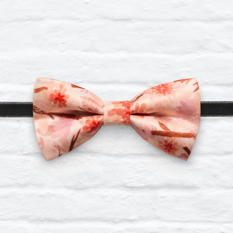 Style 0306 暖和红小姐 印花领结 红色婚礼煲呔 领结 发饰 宠物颈圈 项錬 - 颈链 - 聚酯纤维 红色