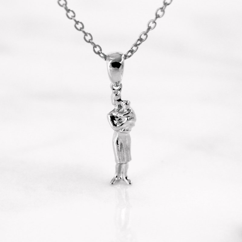 Da Things 925 纯银 月光摇篮 吊咀连颈链 - 项链 - 银 银色