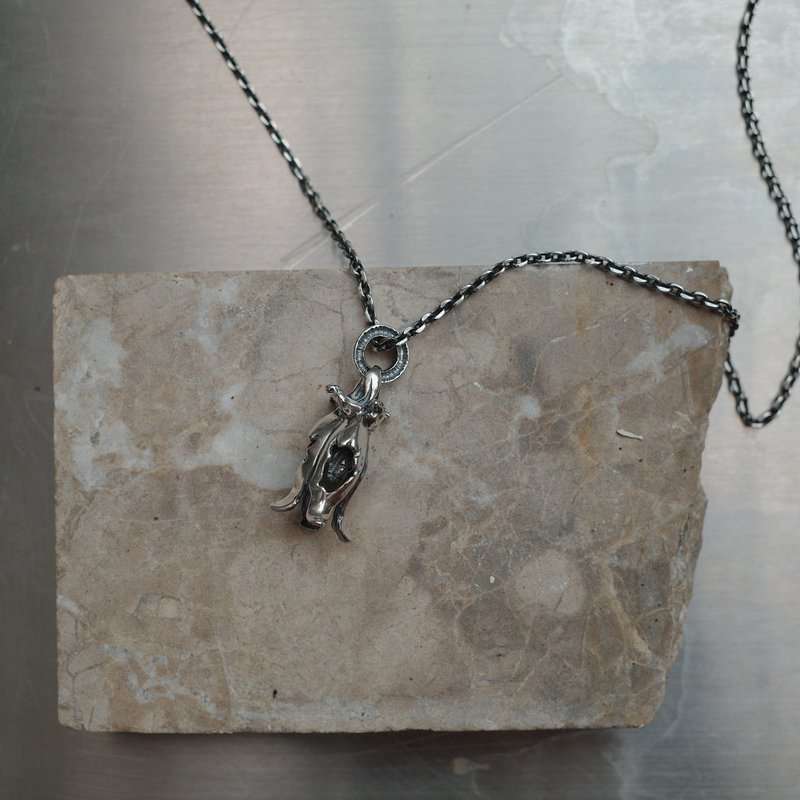 笼苞吊坠 Enfold (单坠) - 项链 - 银 