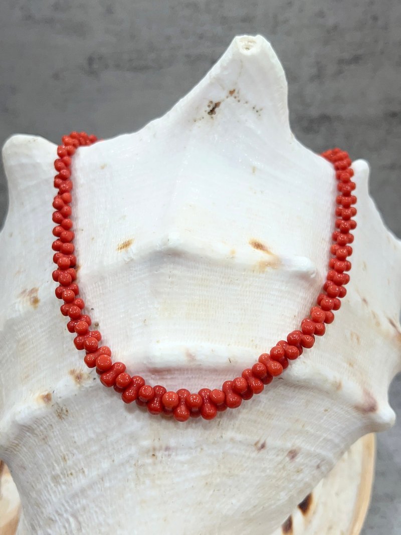 天然珊瑚项链 阿卡珊瑚 串珠项链 - 项链 - 宝石 