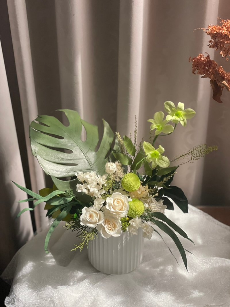 【花诉花艺】微光叶语永生龟背叶/开幕花礼/升迁花礼/祝贺花礼 - 干燥花/捧花 - 植物．花 多色
