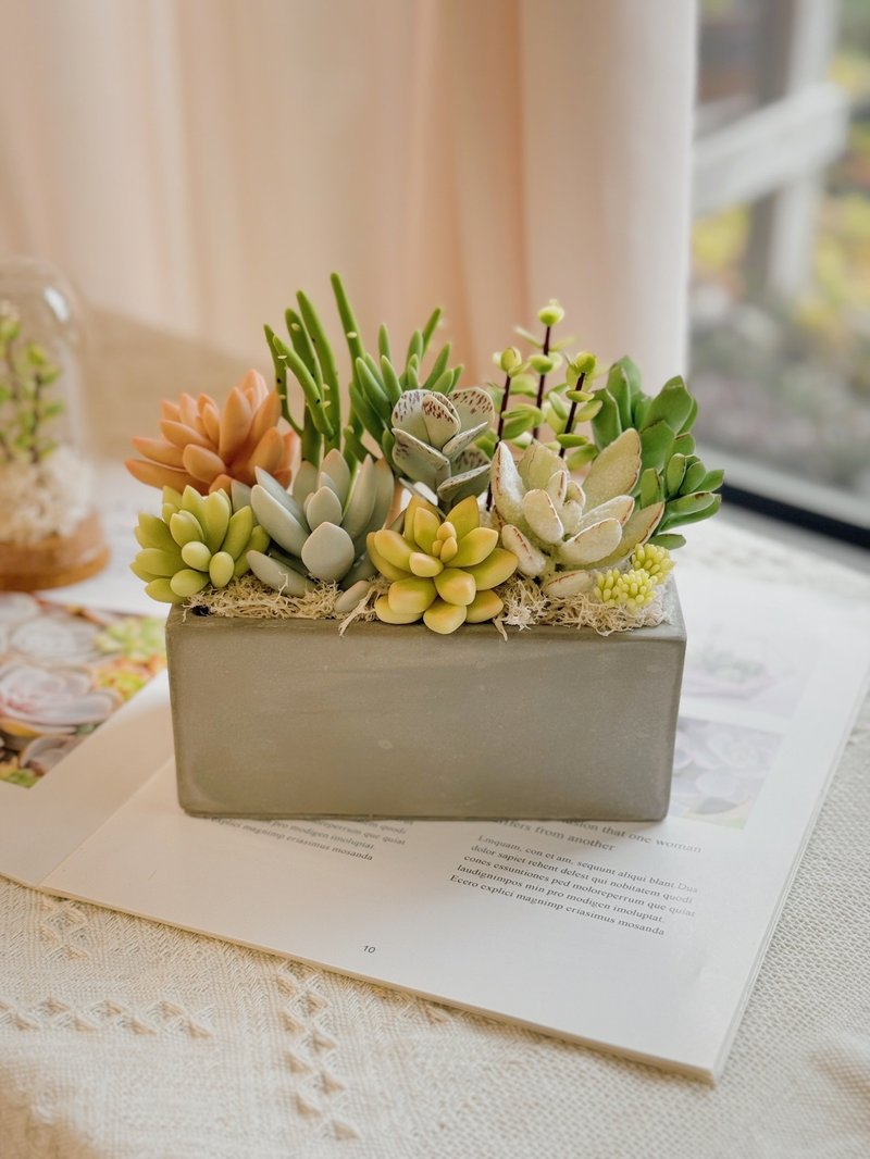 【开幕贺礼】黏土多肉组盆。开幕贺礼.新屋入住。升迁 - 摆饰 - 粘土 绿色