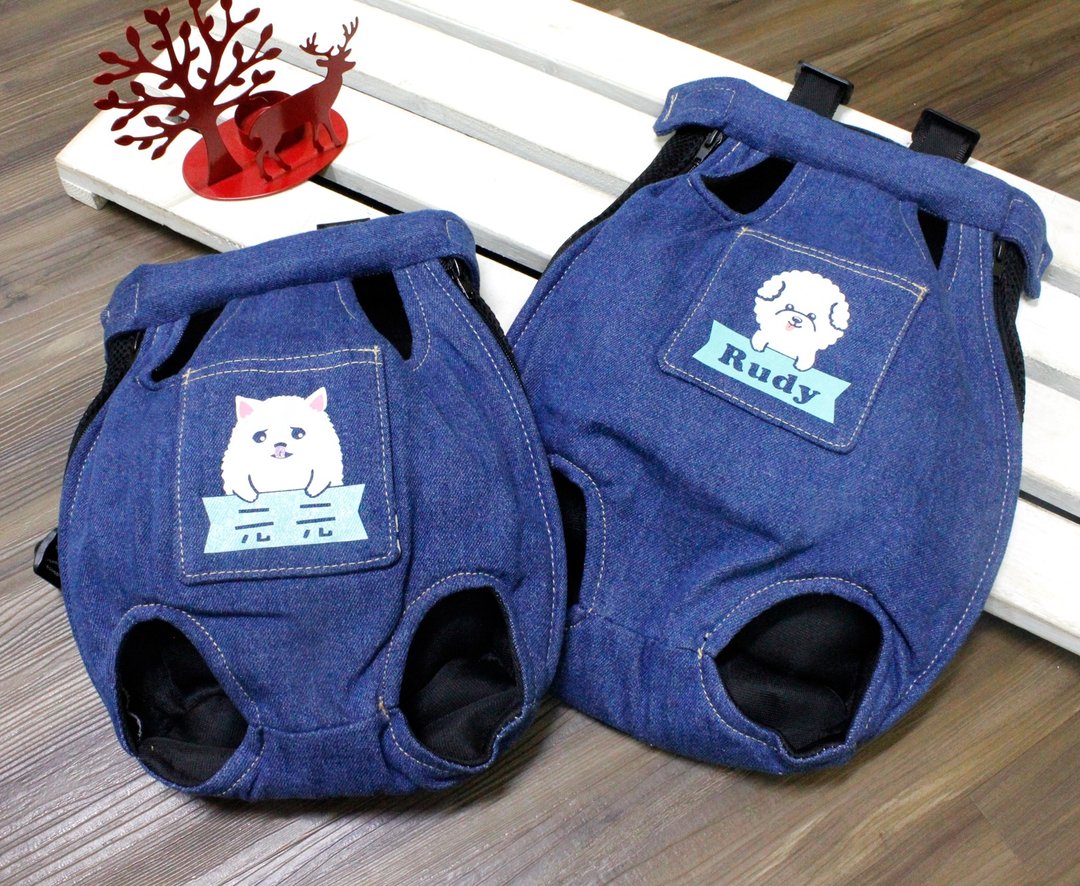 【限量】NINKYPUP定制化手工宠物肩背包 博美 比熊 长毛吉娃娃 西高地白梗 各犬种订制款 - 侧背包/斜挎包 - 棉 多色