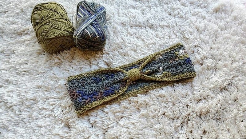 编织发带-草地 - 发带/发箍 - 棉．麻 绿色