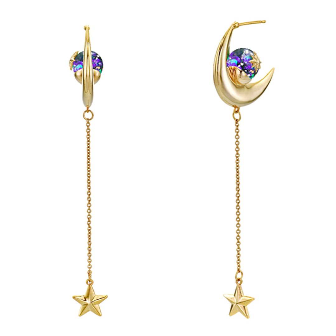 New Moon Snoeball Earrings (sailor Mars) - 耳环/耳夹 - 玻璃 
