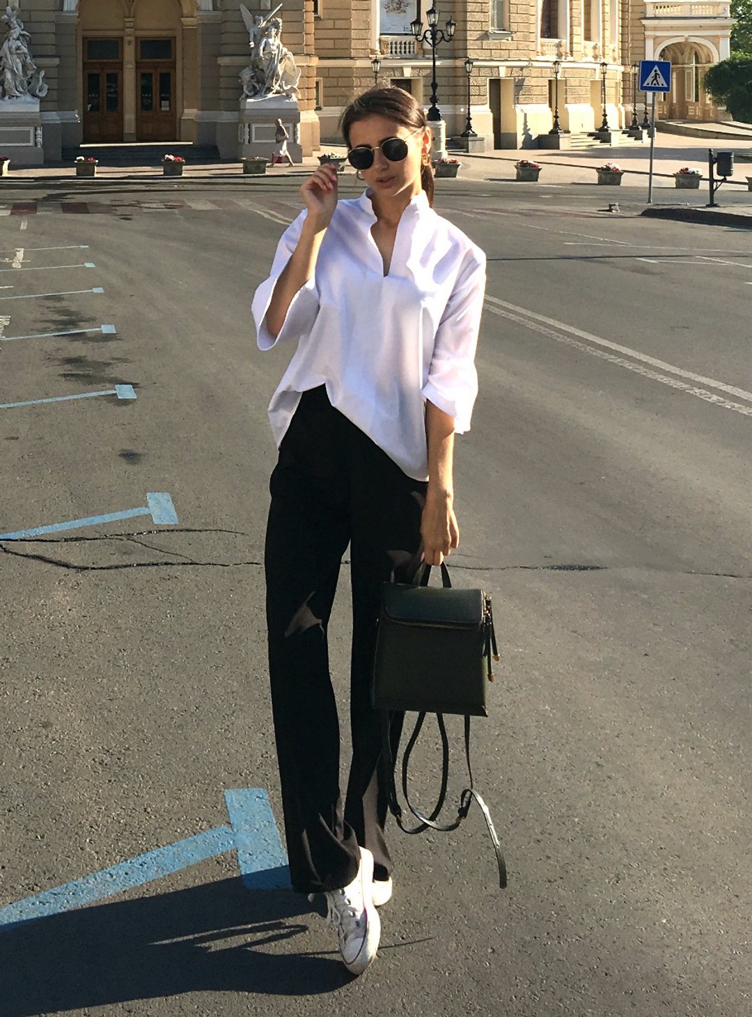 Women white cotton shirt/ Basic office white blouse/ Formal Shirts for Women - 女装衬衫 - 棉 白色